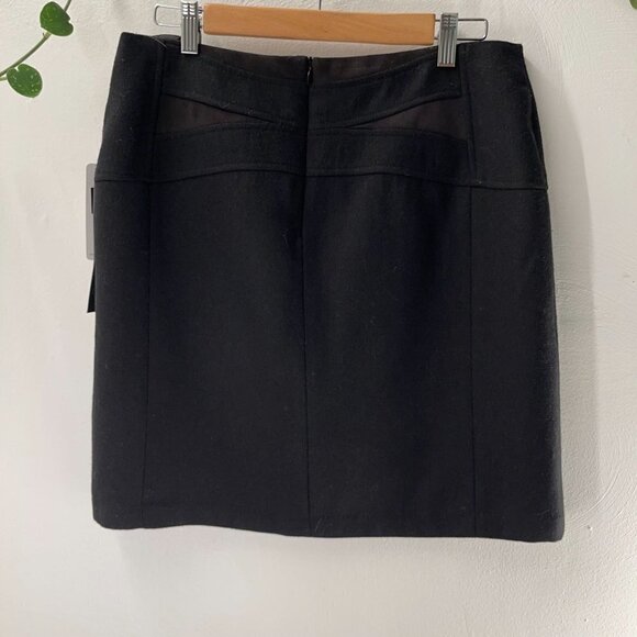 NEW WITH TAGS Dahlia Black MOTO WOOL BLEND Miniskirt SIZE 10  Goth Academia Punk - Picture 4 of 6